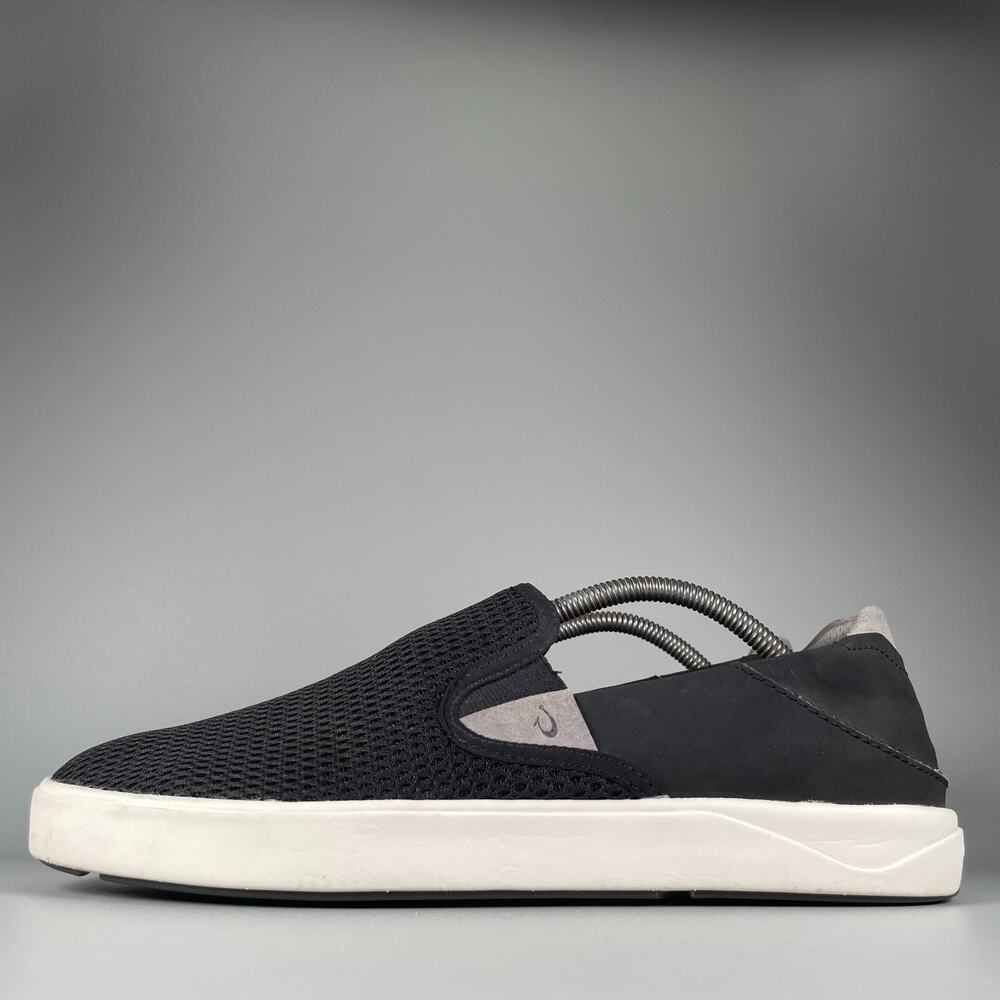 OluKai Lae'Ahi Men's Size 11 Slip On Black Mesh Slip On Shoes Low Top Sneakers